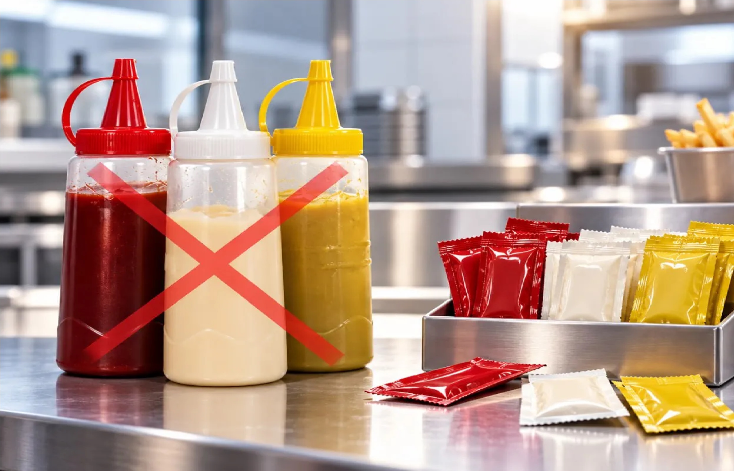 São Paulo proíbe bisnagas de ketchup, maionese e mostarda em restaurantes; veja como será a nova regra